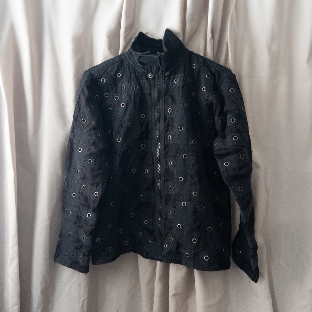 Quilted Grommet Jacket - Industrial / Techwear / Y2K